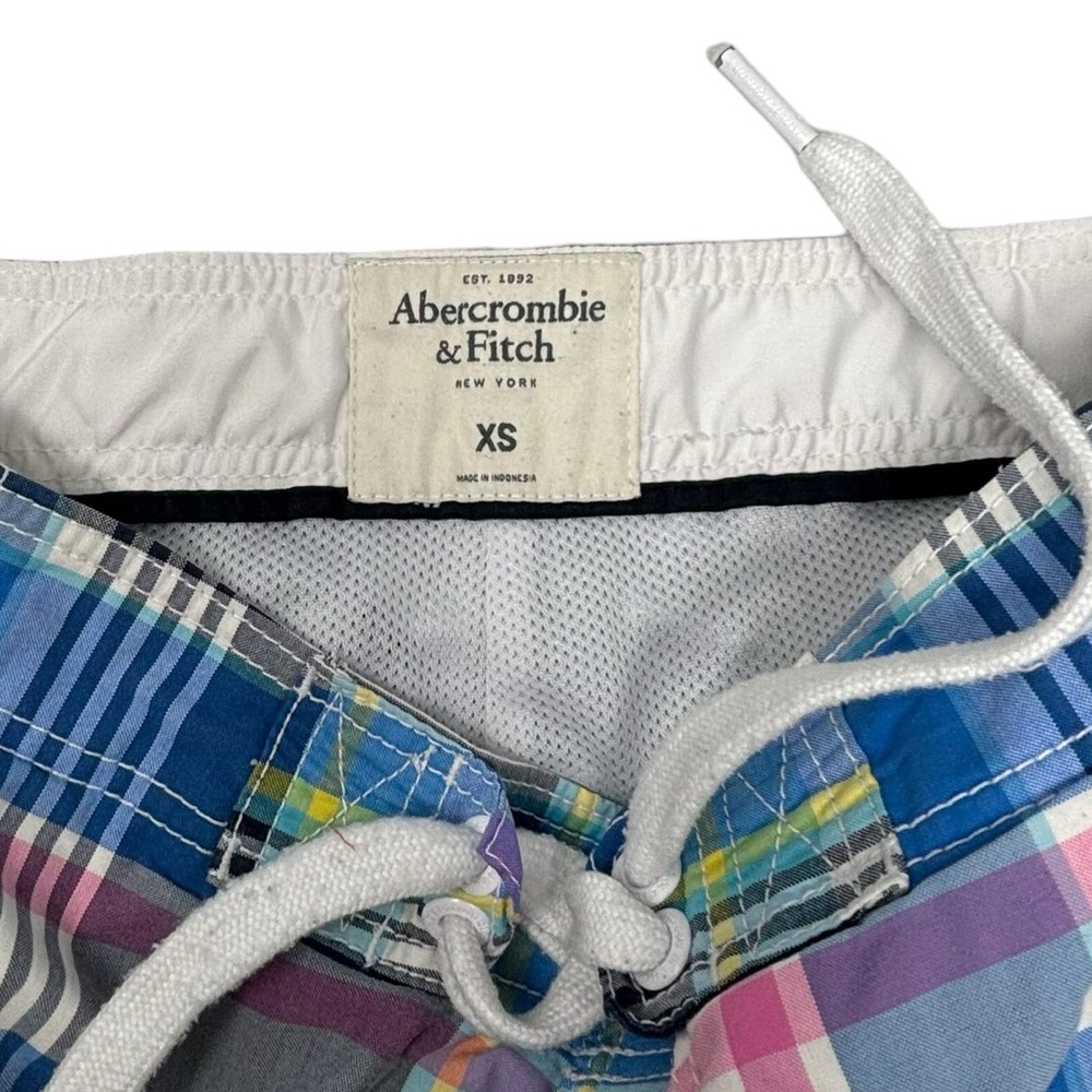 Abercrombie & Fitch Men’s Lined Plaid Swim Trunks Size XS - Picture 5 of 7